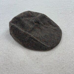 Vintage Dobbs Fifth Avenue New York Brown Tweed Newsboy Cabbie Hat Cap